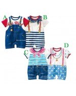 Navy Print Rompers (4 designs)